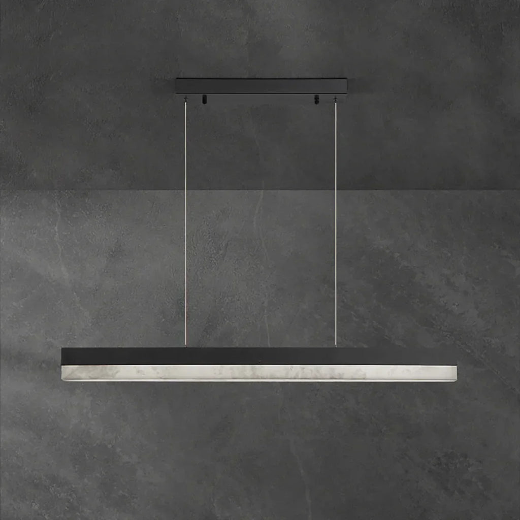 Linear Rectangular Alabaster Pendant Light | wildoxy