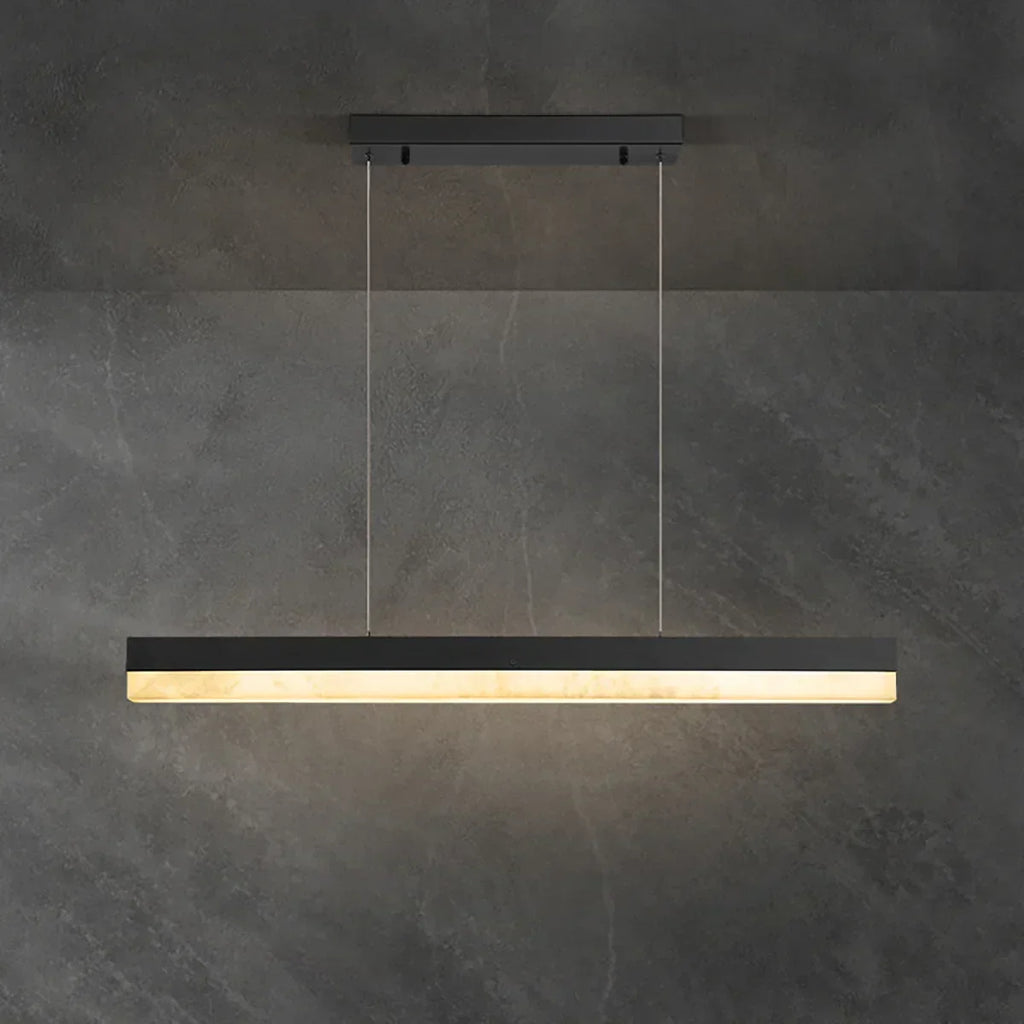 Linear Rectangular Alabaster Pendant Light | wildoxy