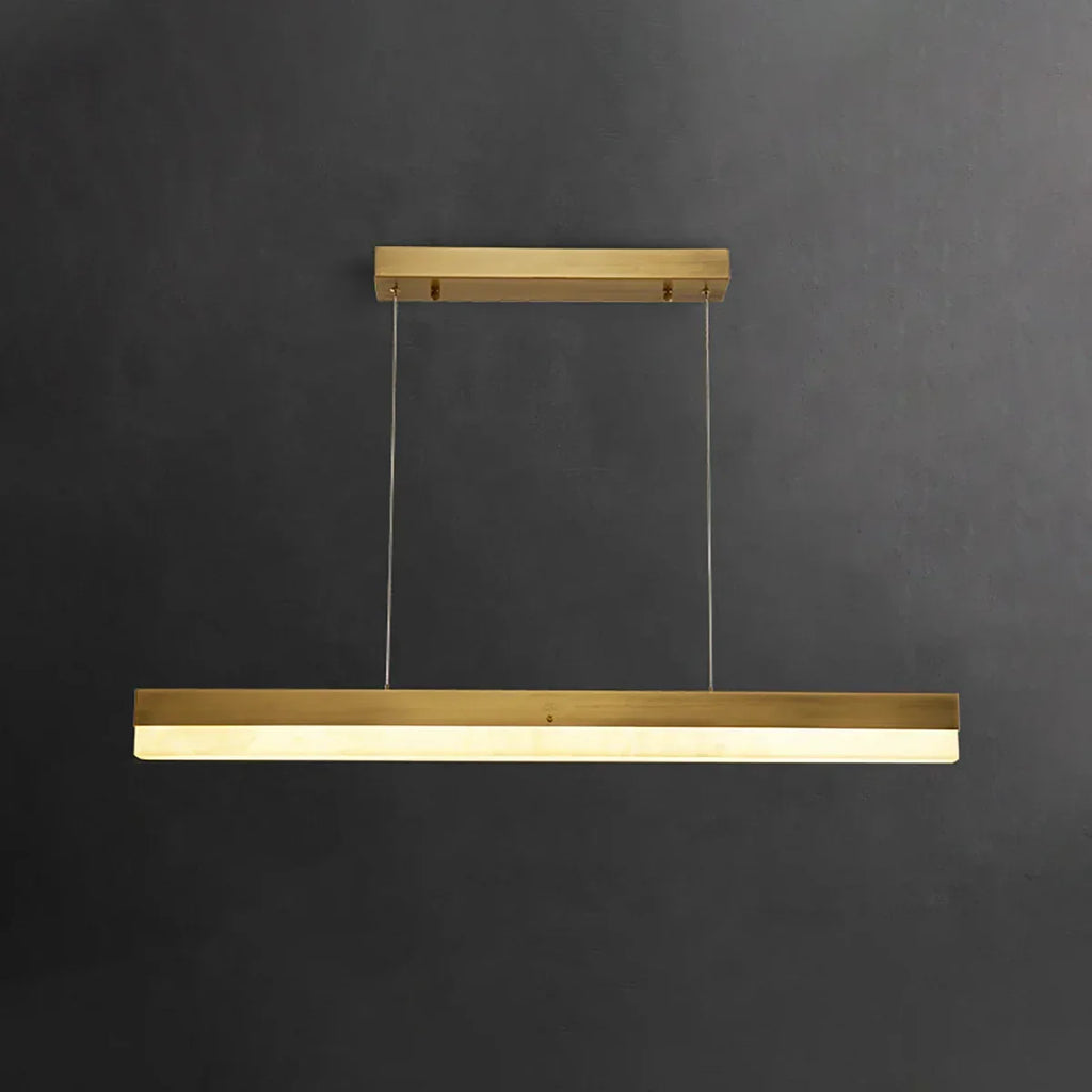 Linear Rectangular Alabaster Pendant Light | wildoxy