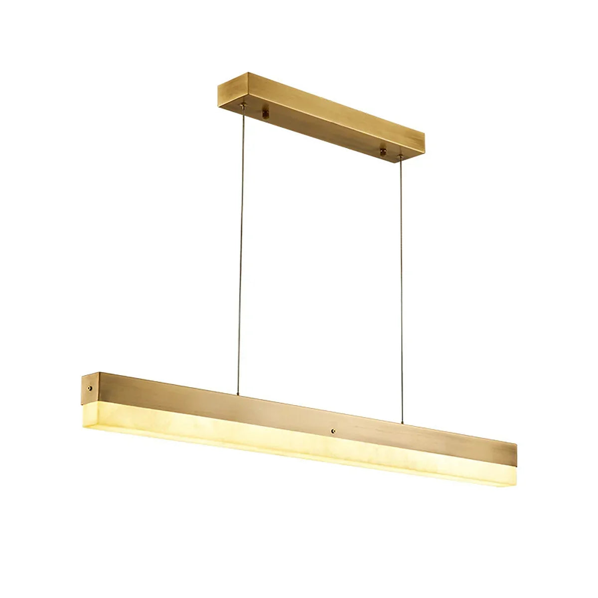 Linear Rectangular Alabaster Pendant Light | wildoxy