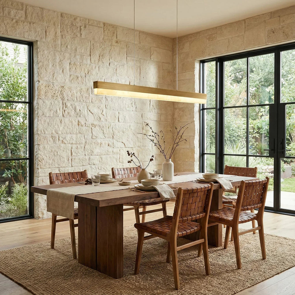 Linear Rectangular Alabaster Pendant Light | wildoxy