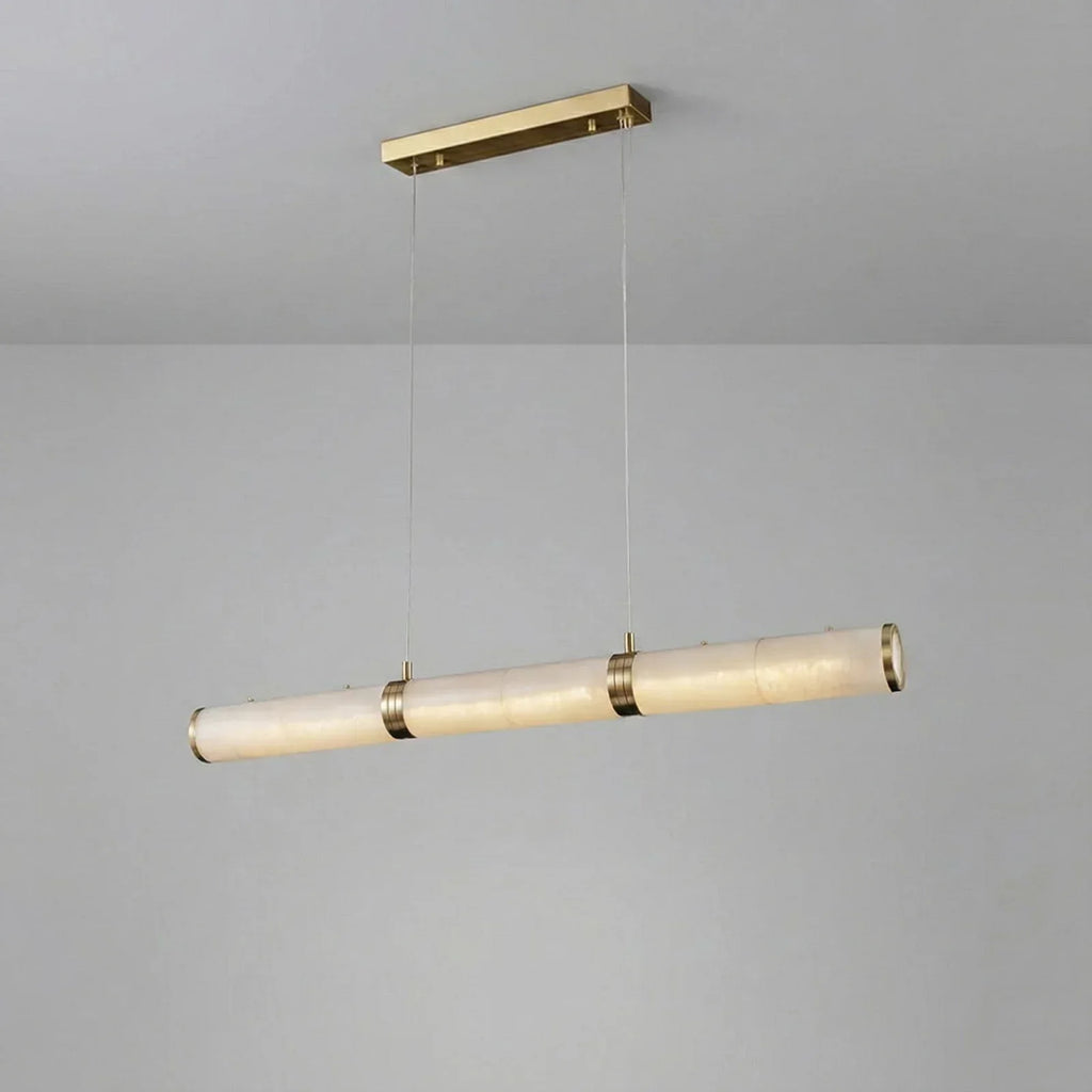 Linear Tubular Alabaster Pendant Light | wildoxy