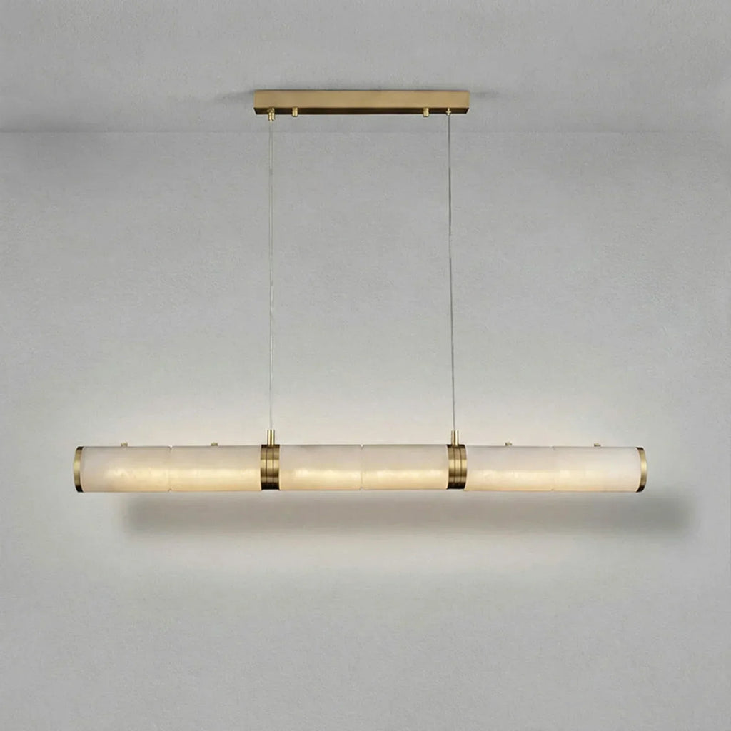 Linear Tubular Alabaster Pendant Light | wildoxy