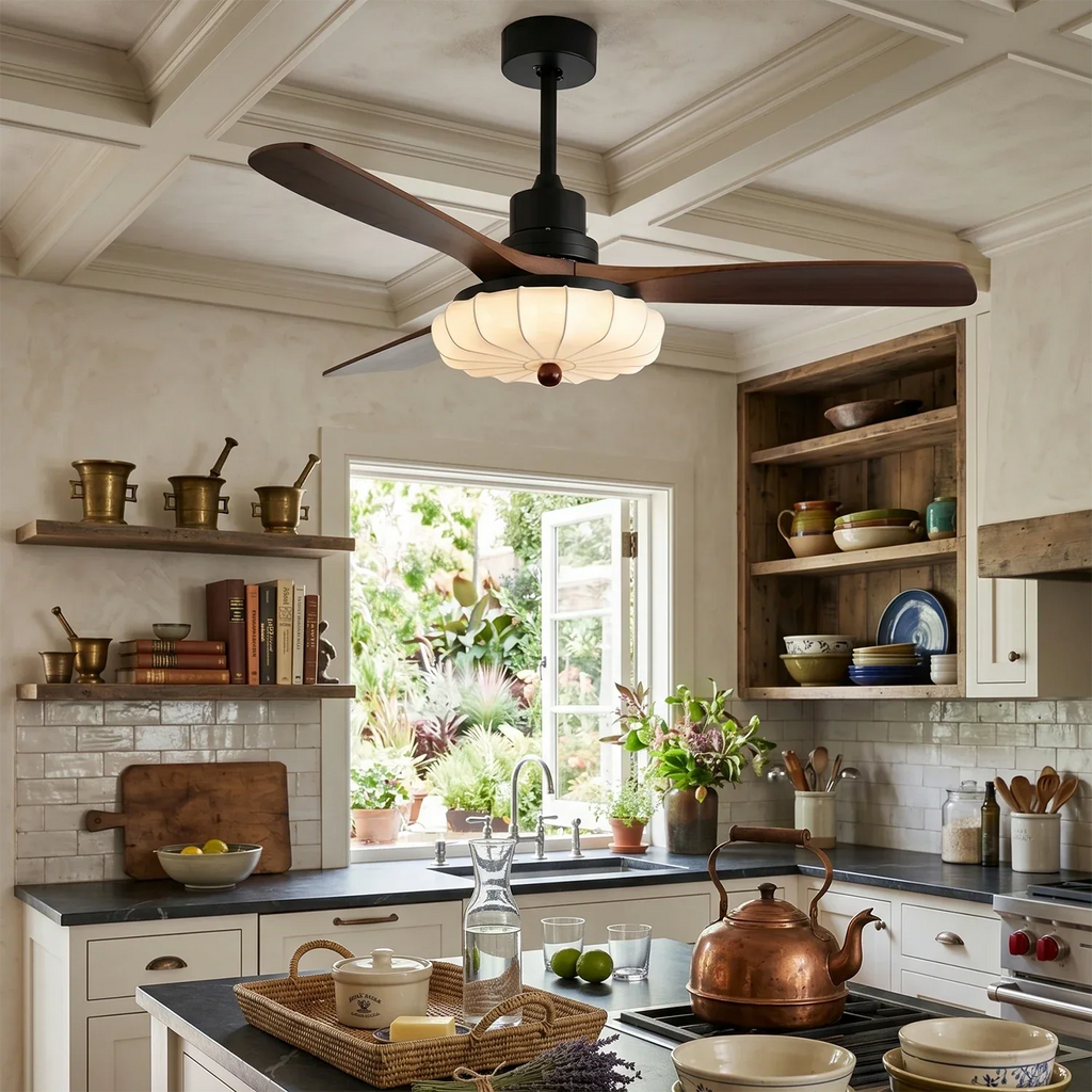 Lotus Bloom Ceiling Fan Light | wildoxy