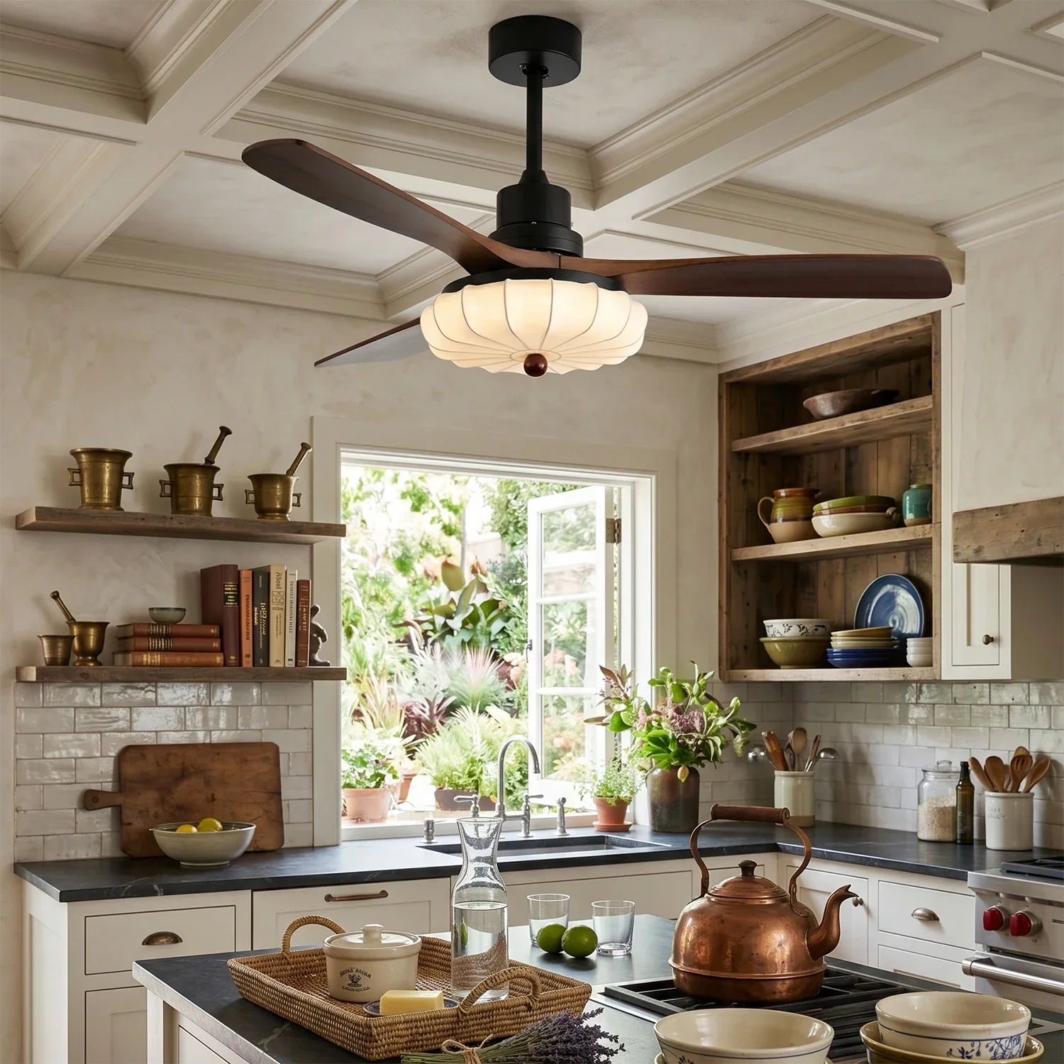 Lotus Bloom Ceiling Fan Light | wildoxy