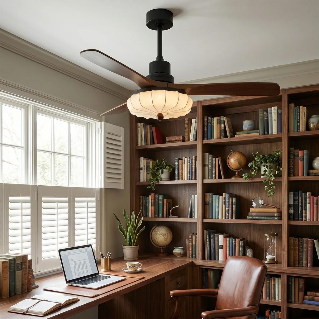 Lotus Bloom Ceiling Fan Light | wildoxy