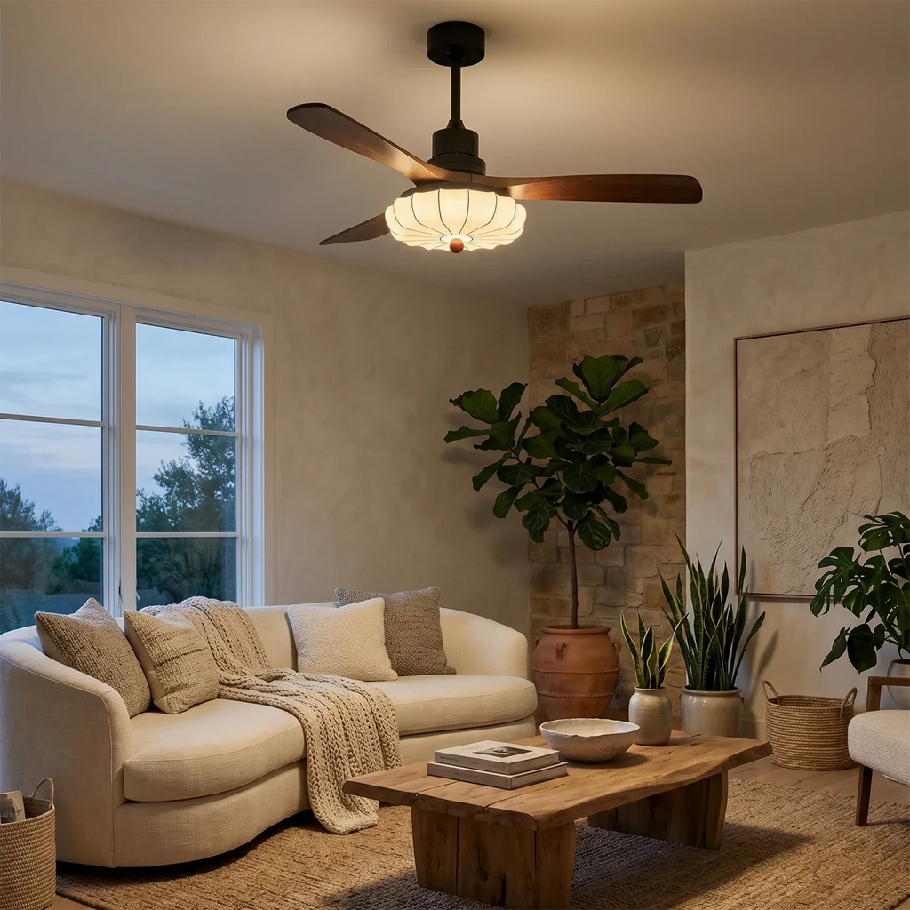 Lotus Bloom Ceiling Fan Light | wildoxy