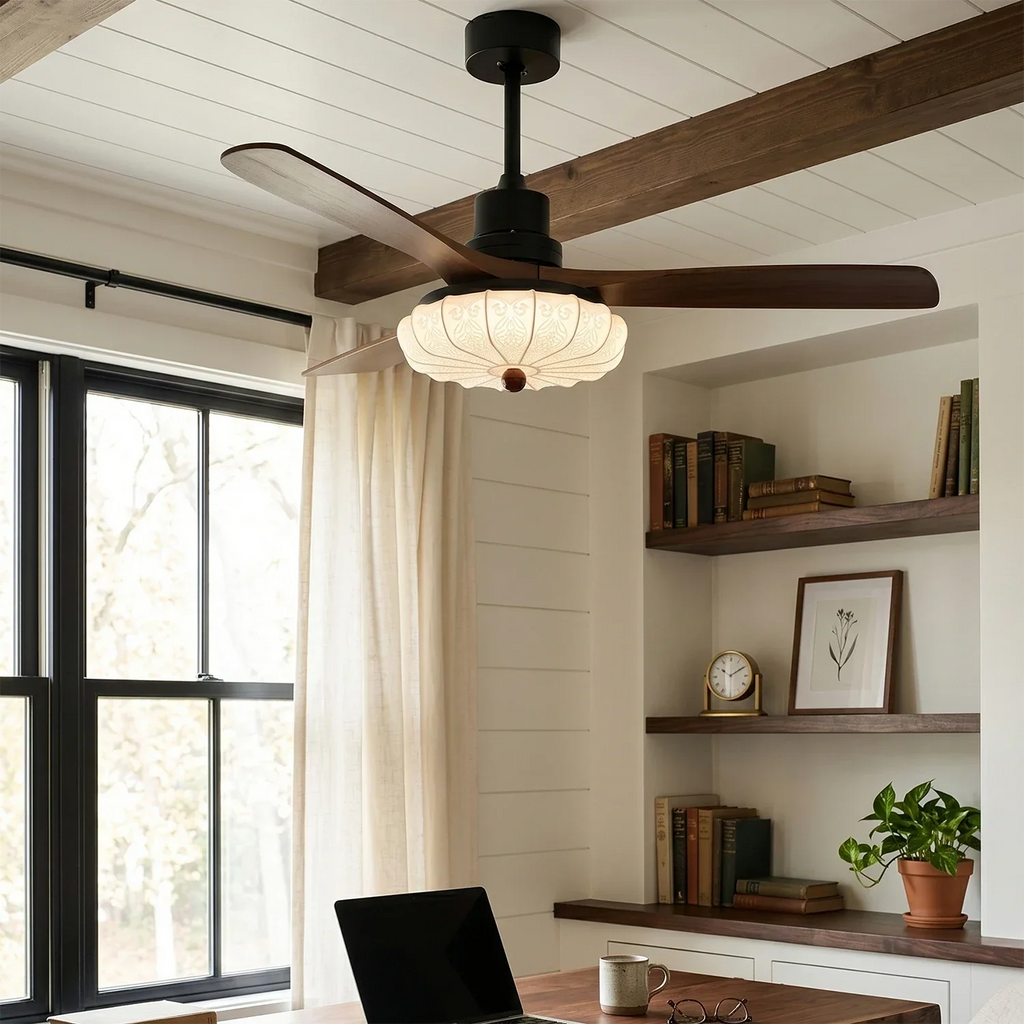 Lotus Bloom Ceiling Fan Light | wildoxy