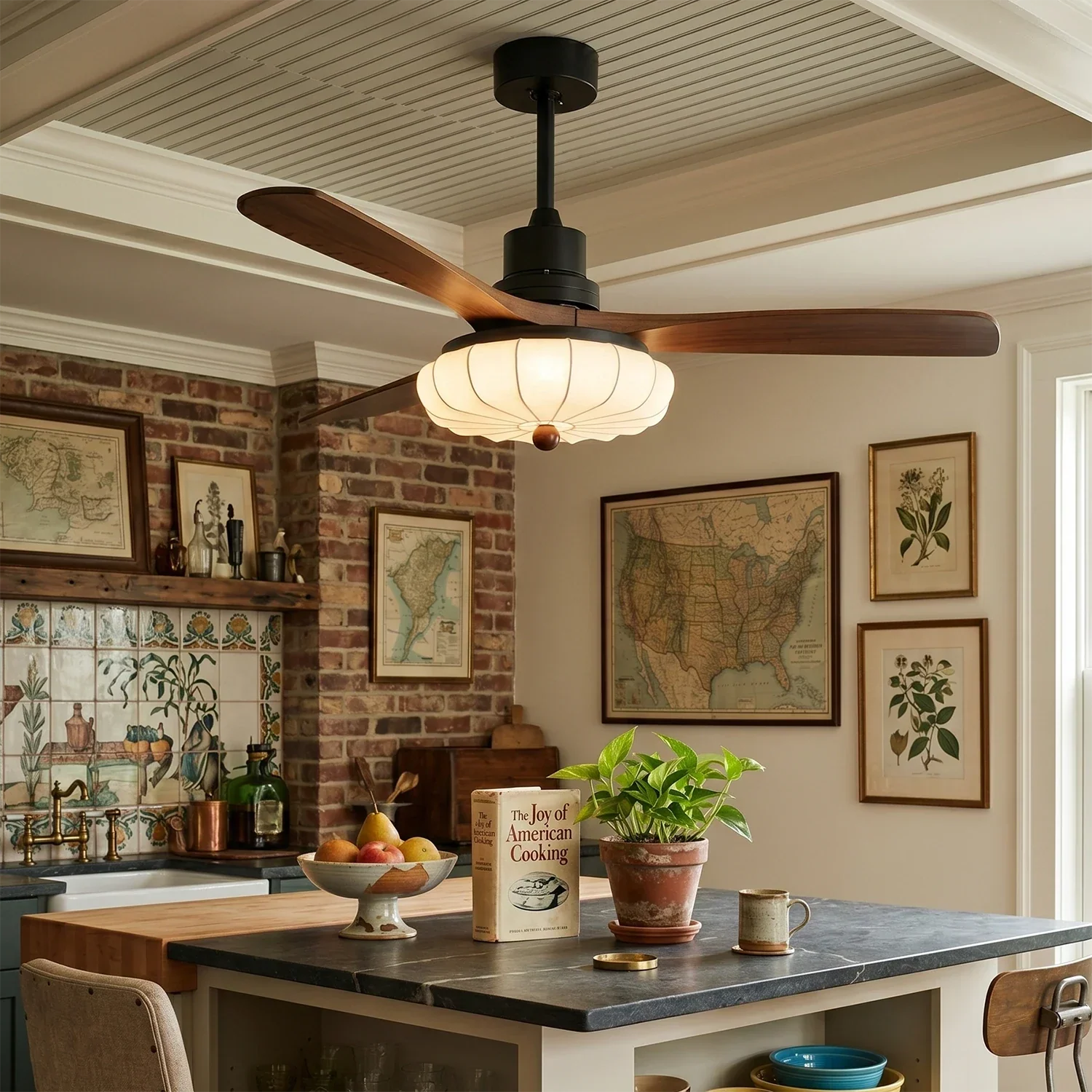 Lotus Bloom Ceiling Fan Light | wildoxy