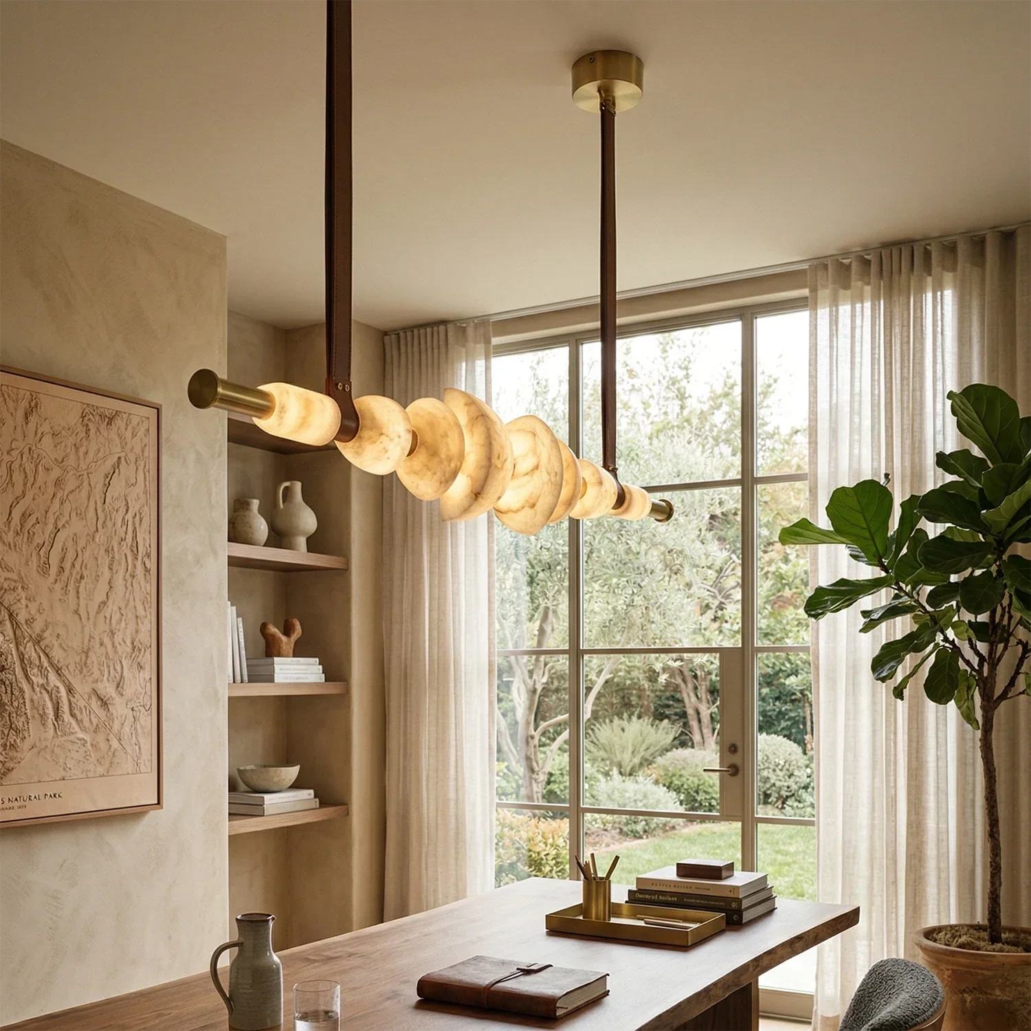 Lumina Alabaster Linear Chandelier | wildoxy