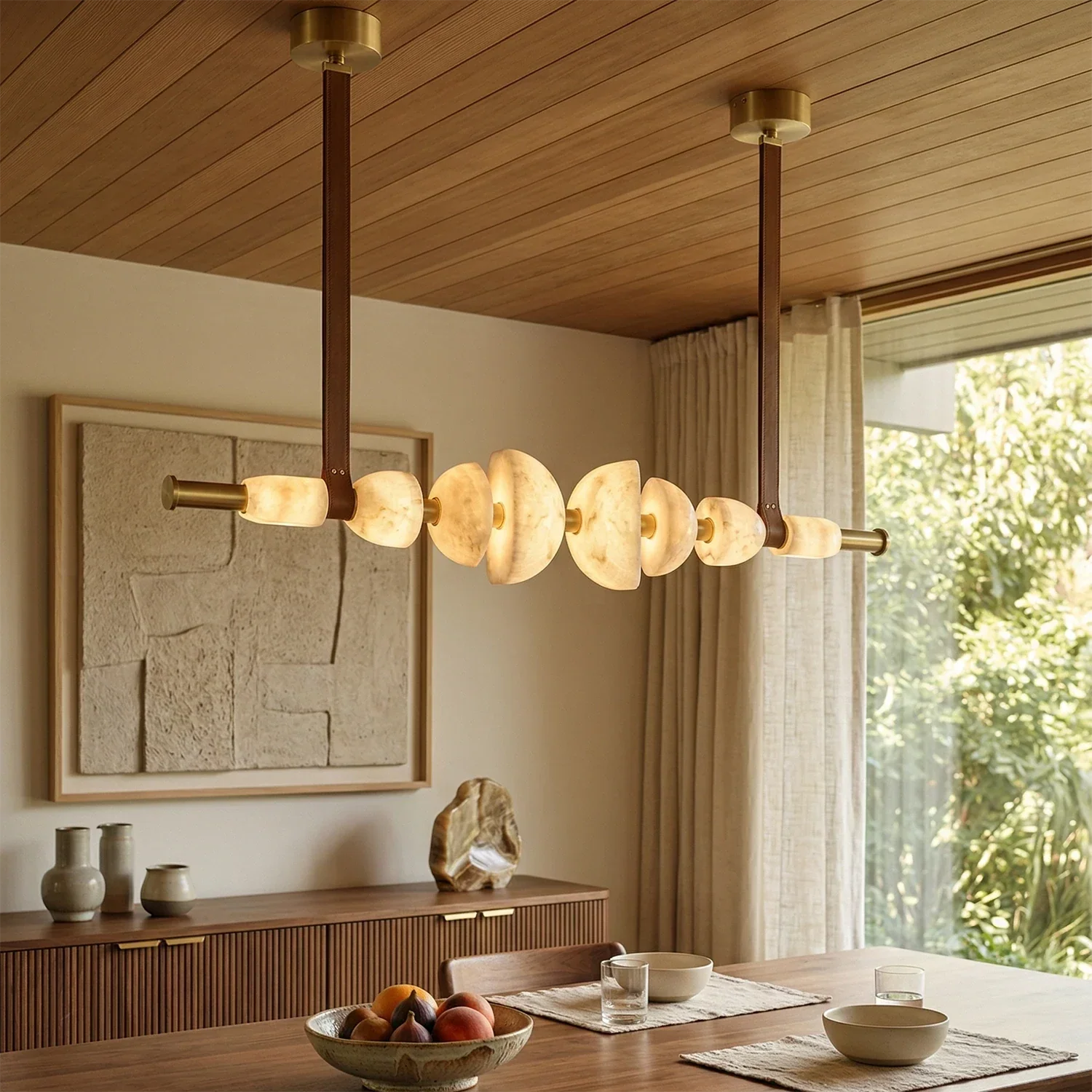 Lumina Alabaster Linear Chandelier | wildoxy