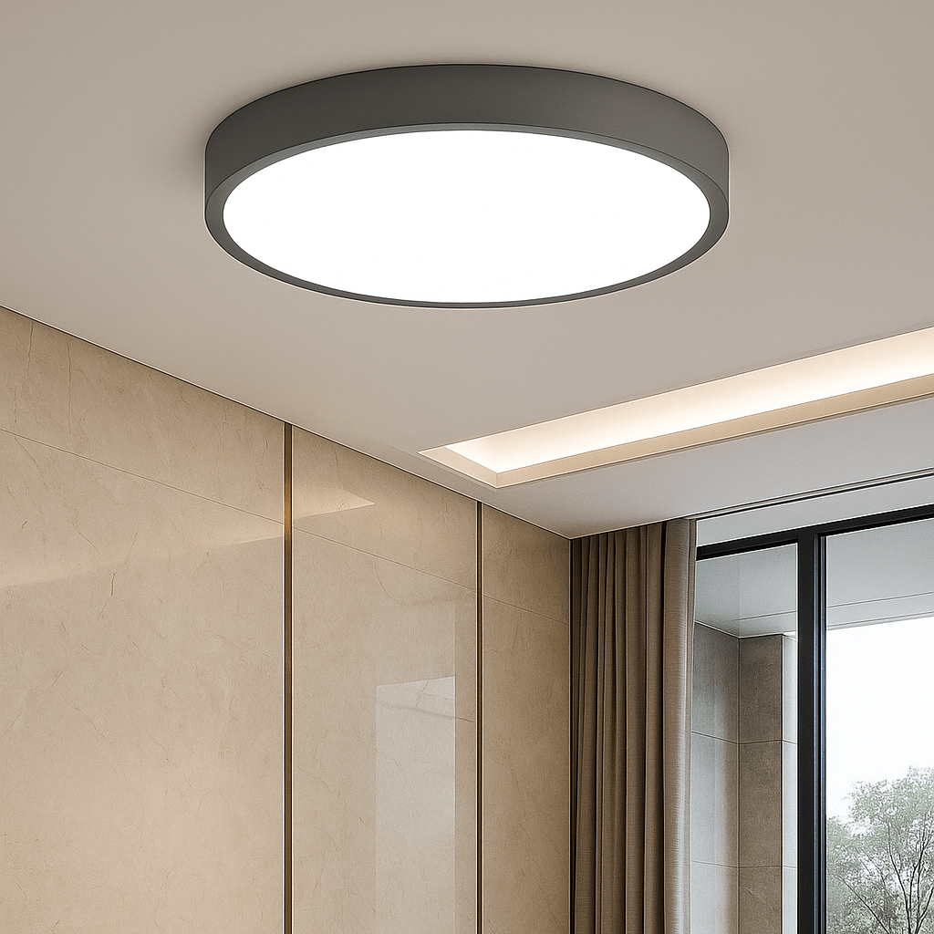Plafon LED contemporâneo BRILLIORA — Iluminação uniforme, formato redondo