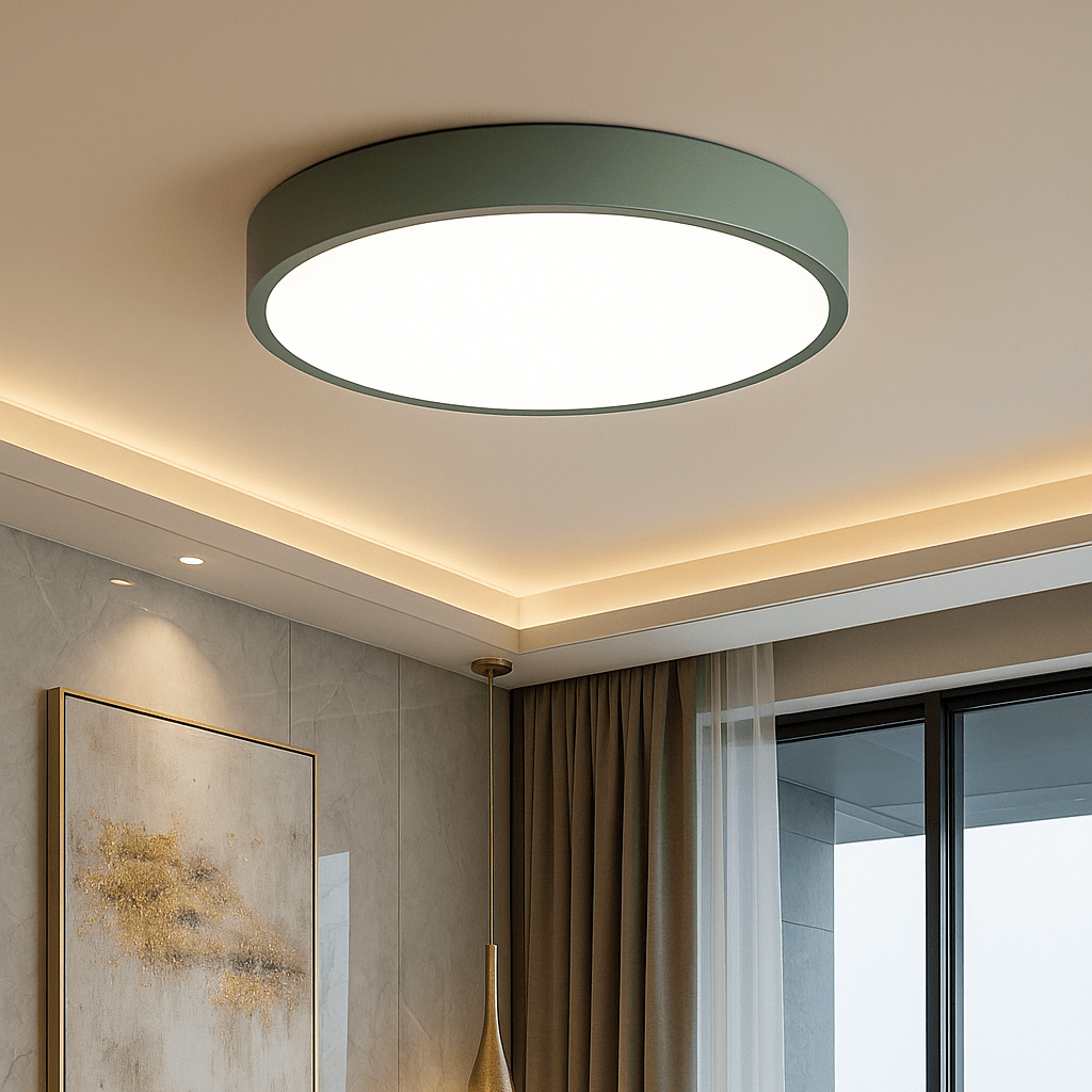 Plafon LED contemporâneo BRILLIORA — Iluminação uniforme, formato redondo