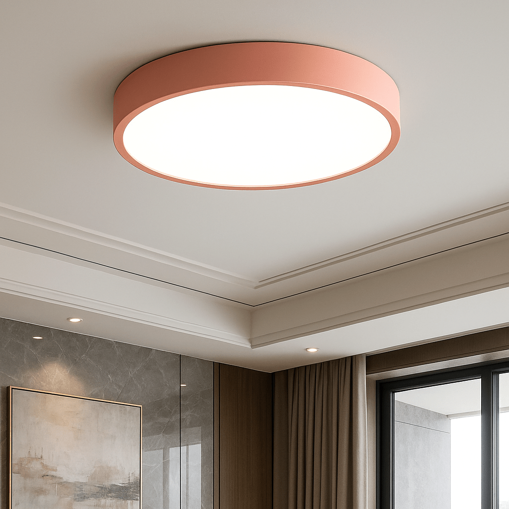 Plafon LED contemporâneo BRILLIORA — Iluminação uniforme, formato redondo