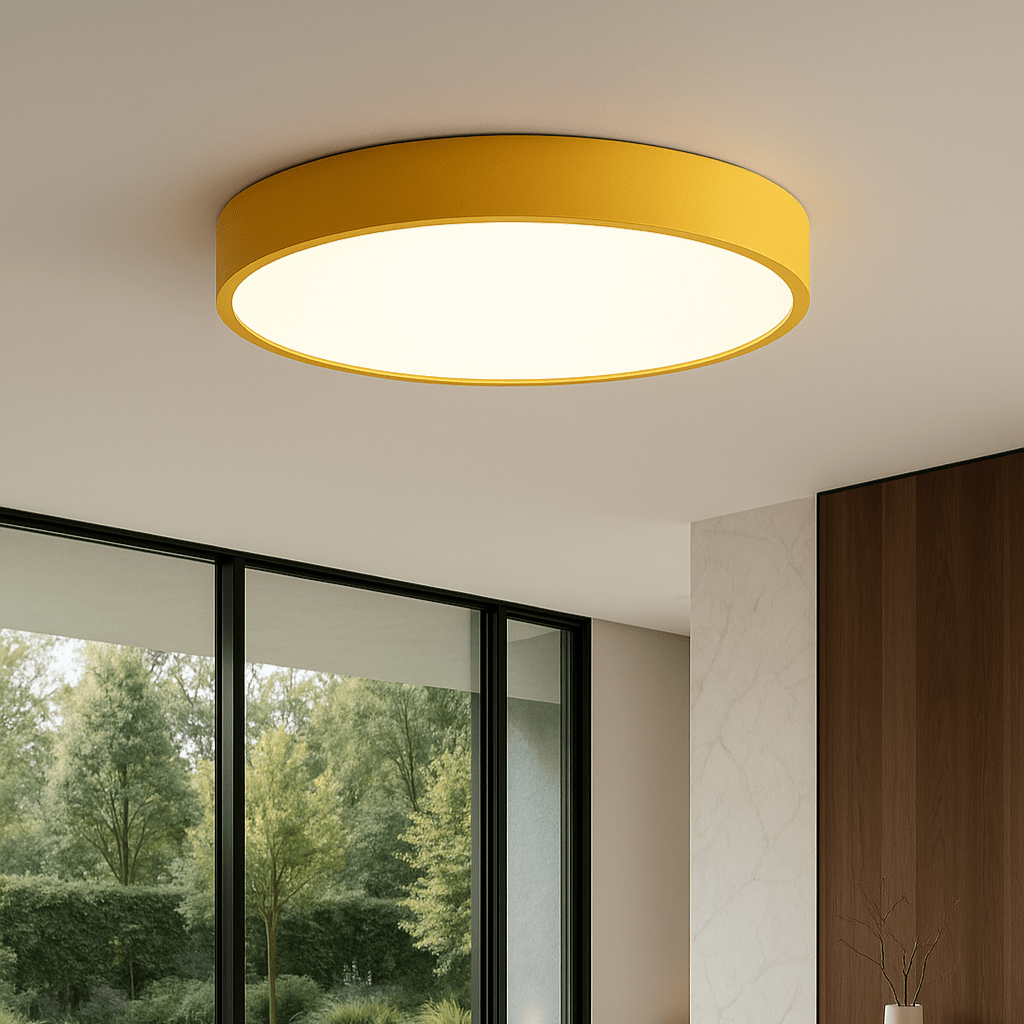 Plafon LED contemporâneo BRILLIORA — Iluminação uniforme, formato redondo