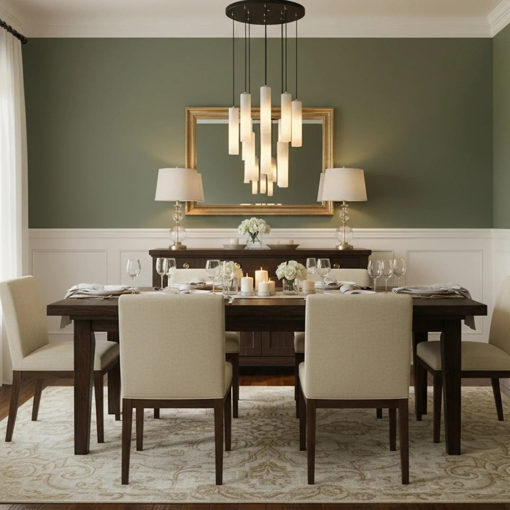 Luxury Alabaster Cylinder Cluster Chandelier | wildoxy