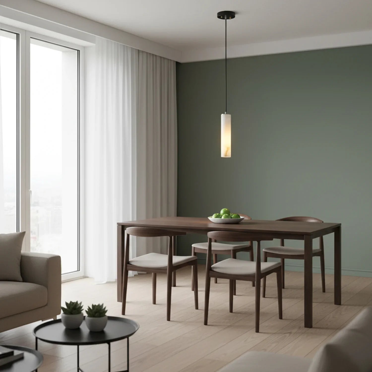 Luxury Alabaster Cylinder Cluster Chandelier | wildoxy