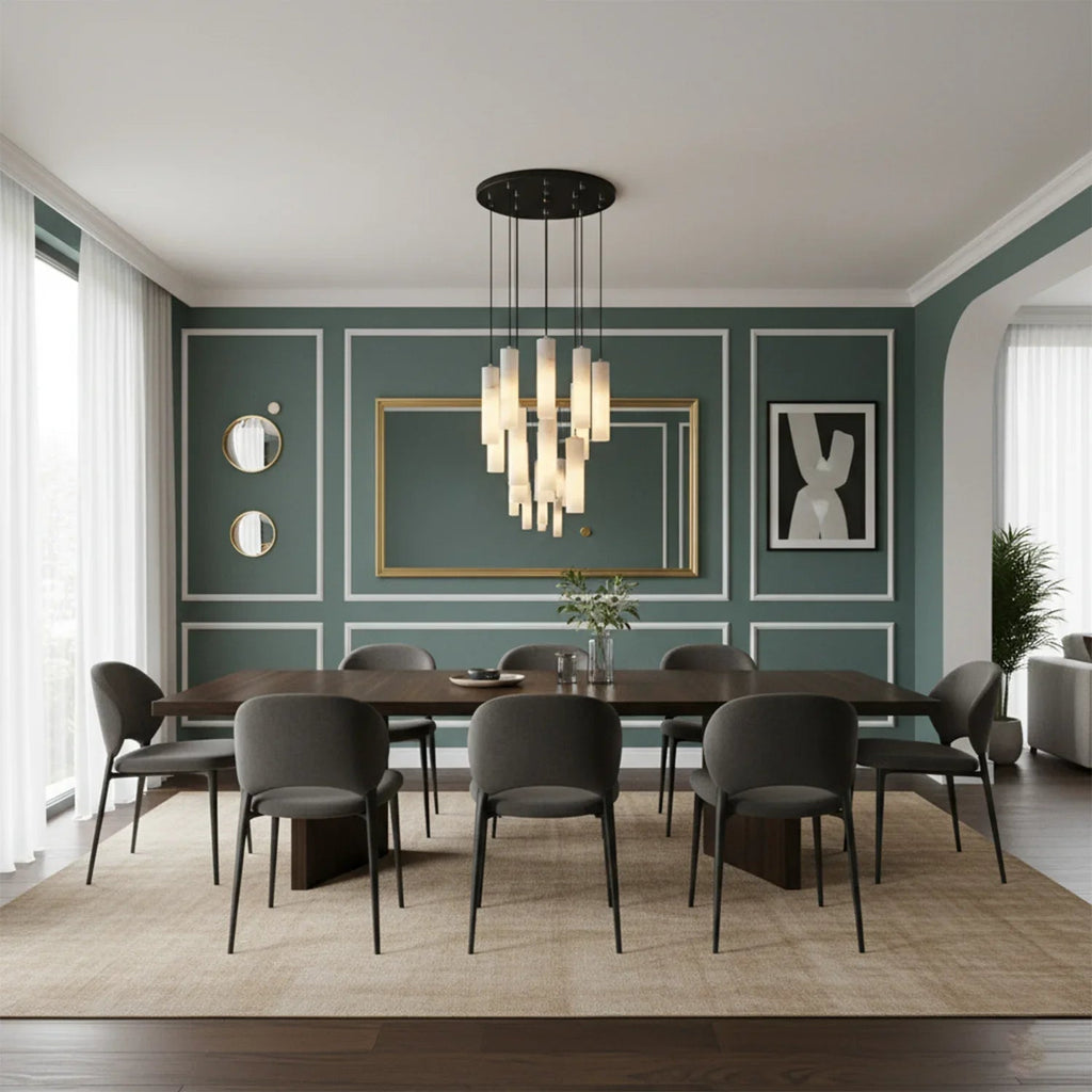 Luxury Alabaster Cylinder Cluster Chandelier | wildoxy