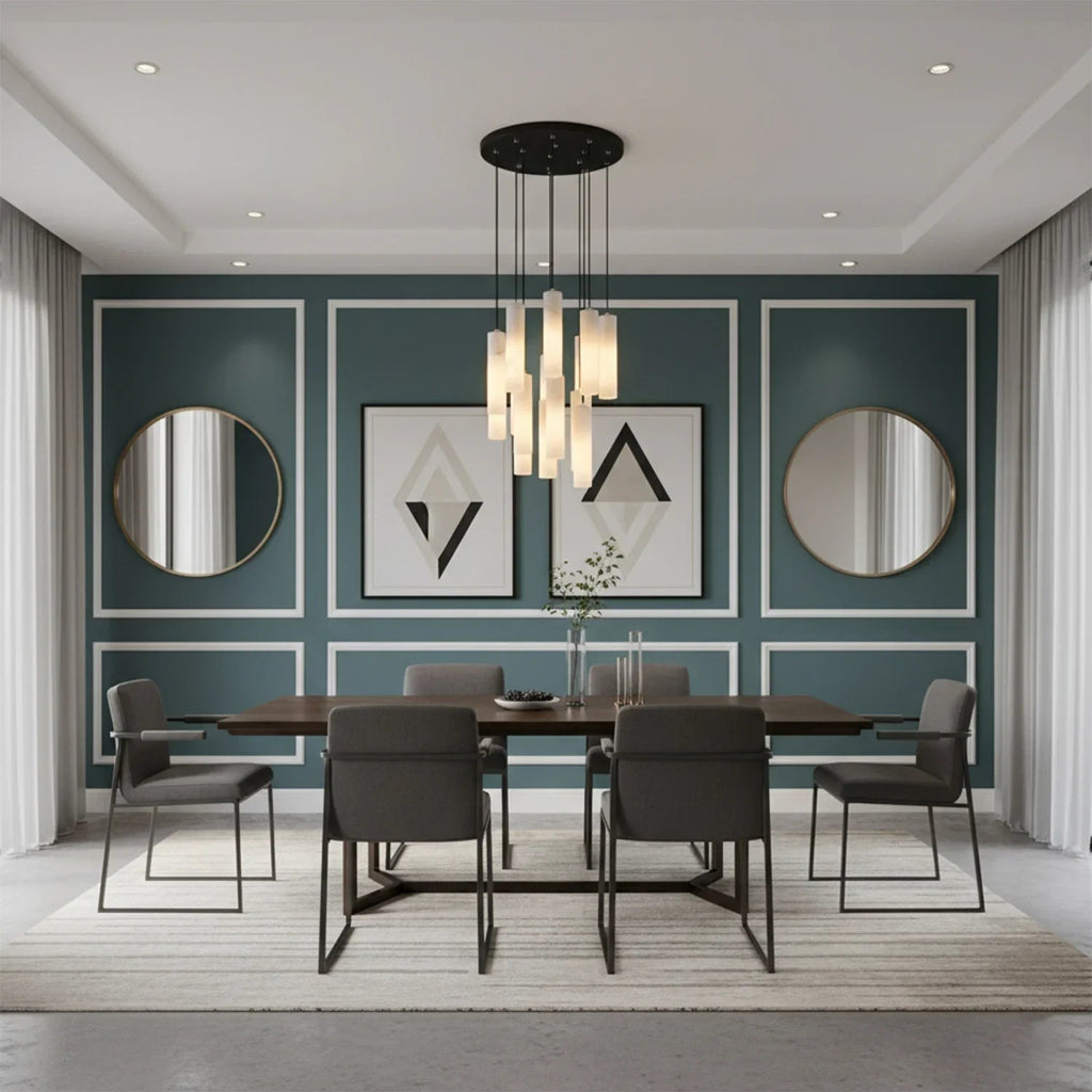 Luxury Alabaster Cylinder Cluster Chandelier | wildoxy