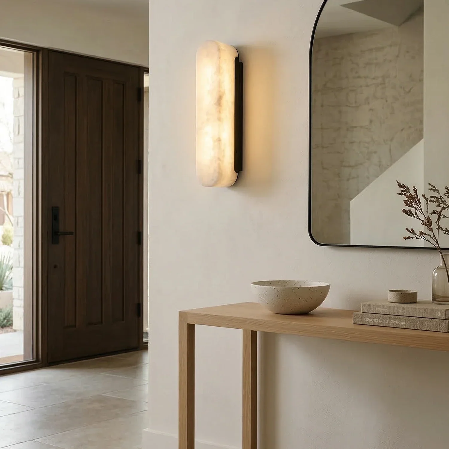 Luxury Alabaster Vertical Wall Lamp | wildoxy