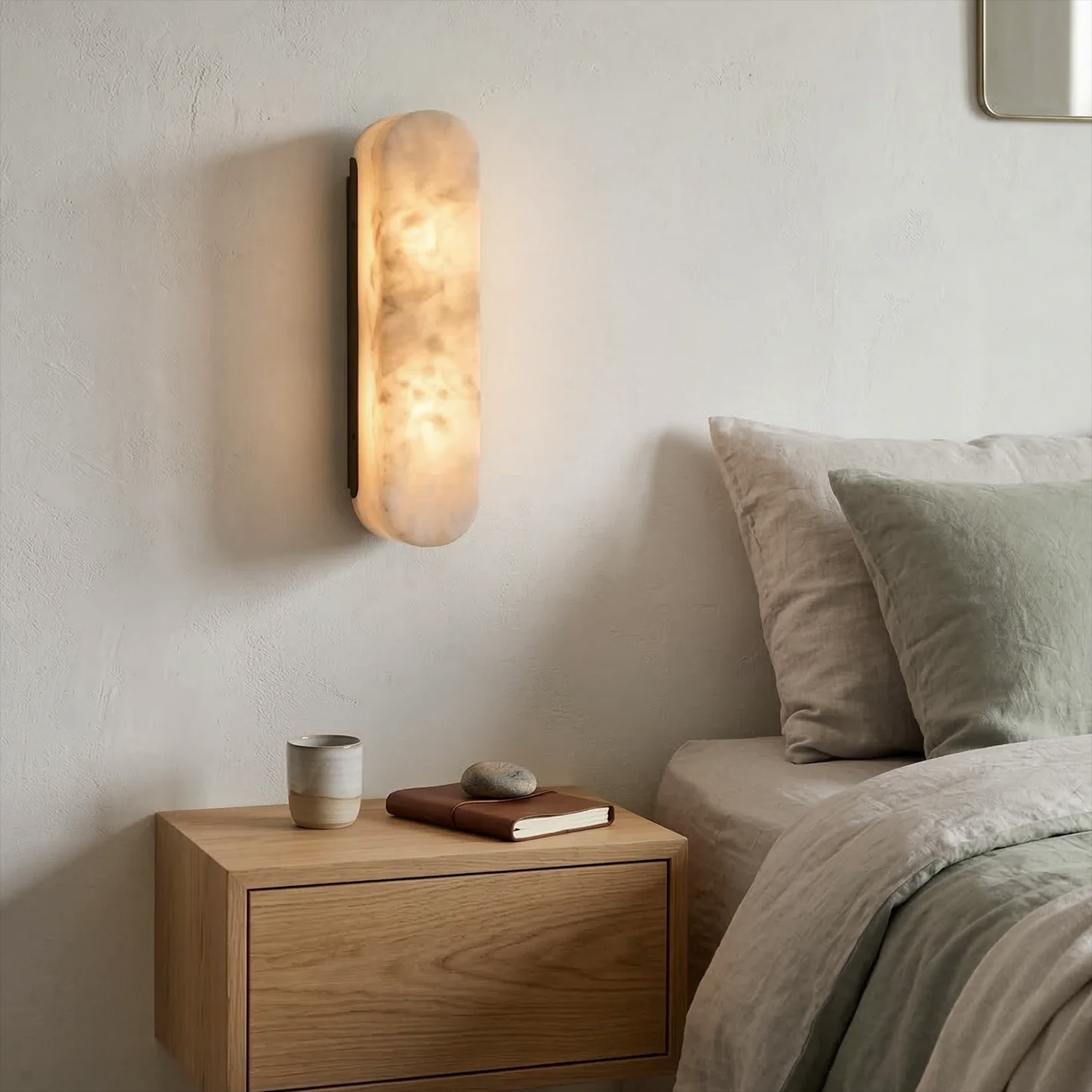 Luxury Alabaster Vertical Wall Lamp | wildoxy