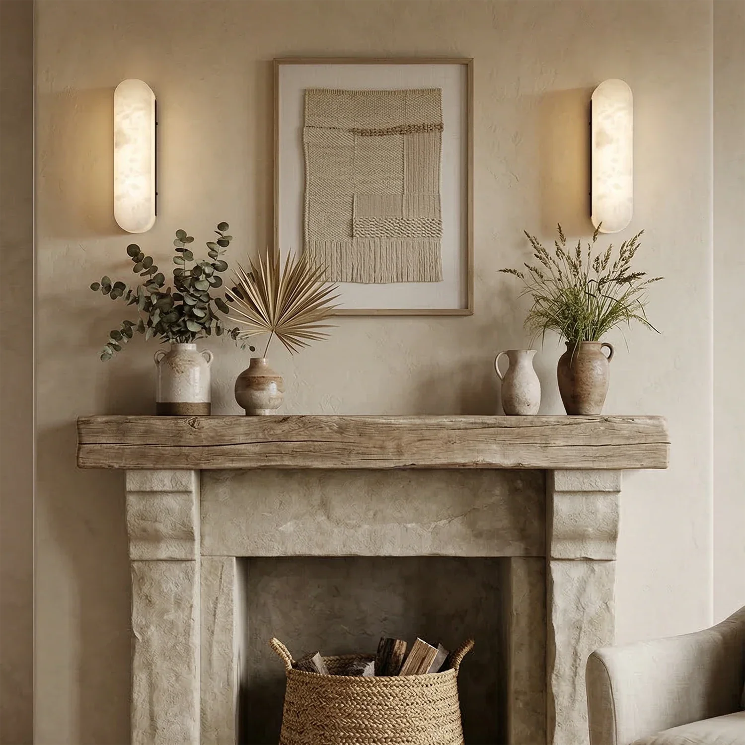 Luxury Alabaster Vertical Wall Lamp | wildoxy