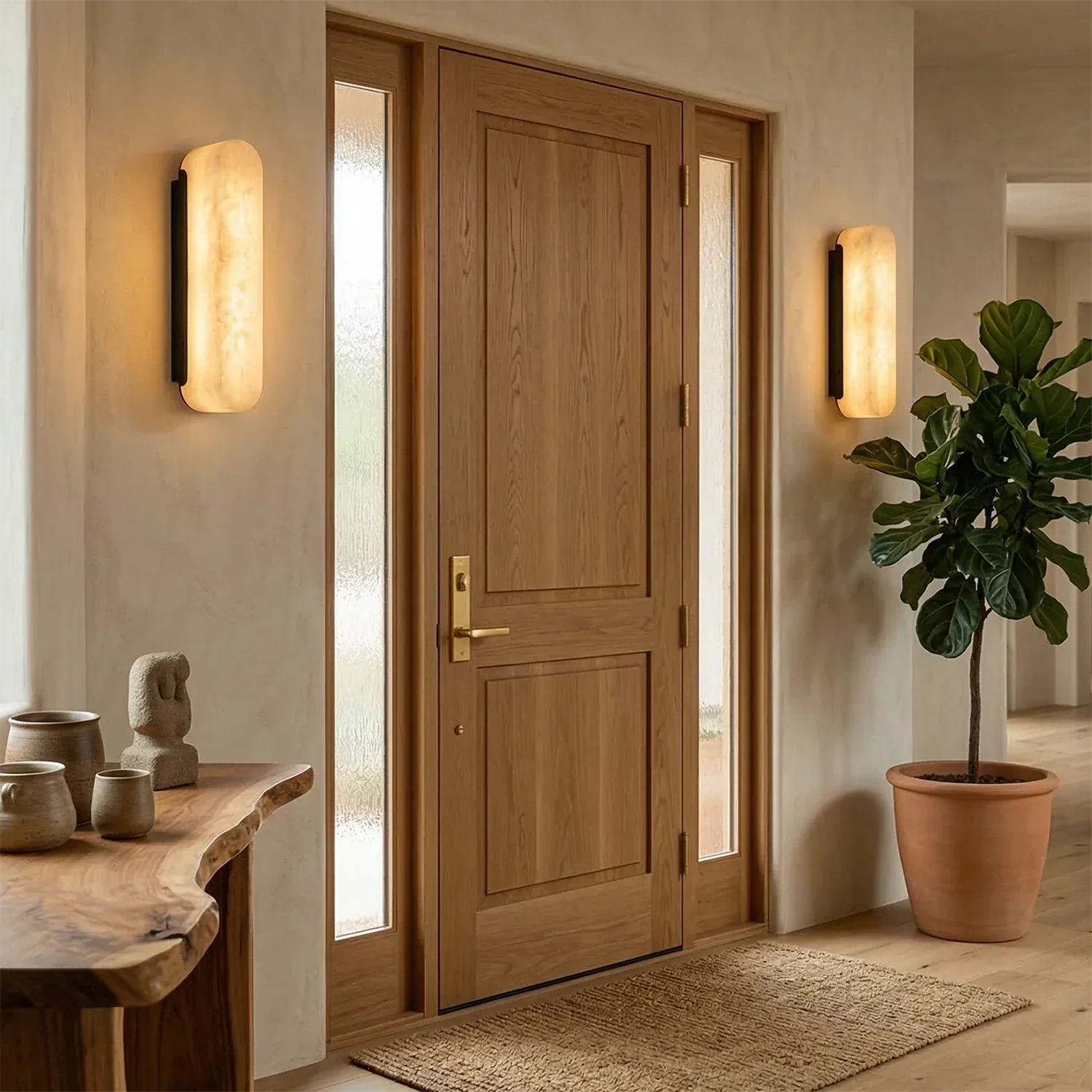 Luxury Alabaster Vertical Wall Lamp | wildoxy