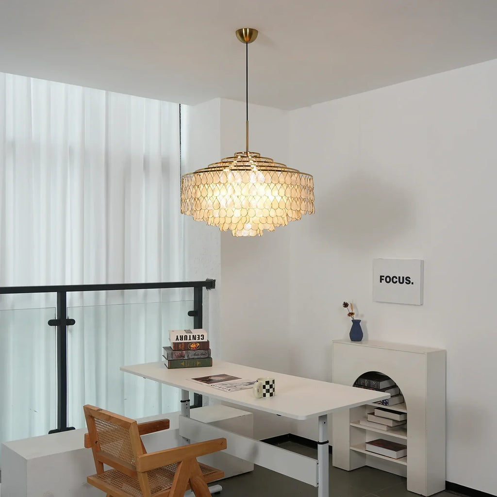 Teardrops Tiered Shell Chandelier | wildoxy