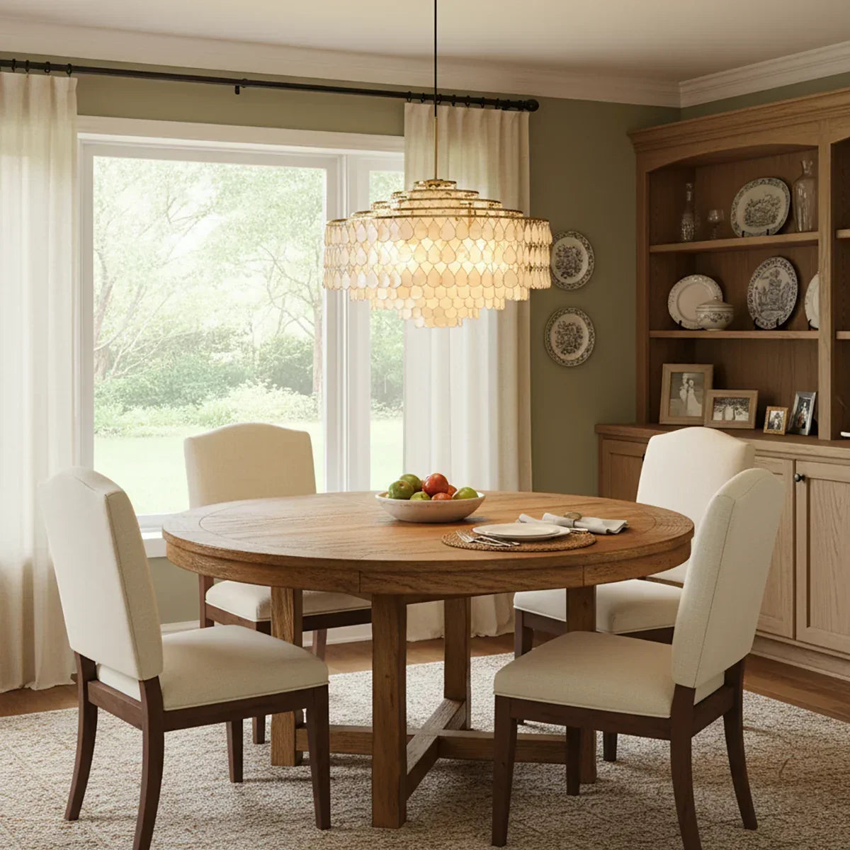 Luxury Capiz Shell Tiered Chandelier | wildoxy