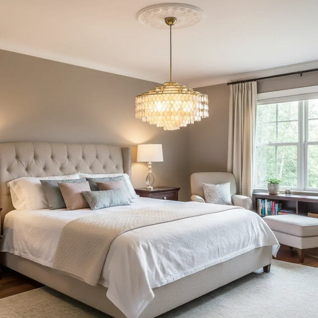 Teardrops Tiered Shell Chandelier | wildoxy