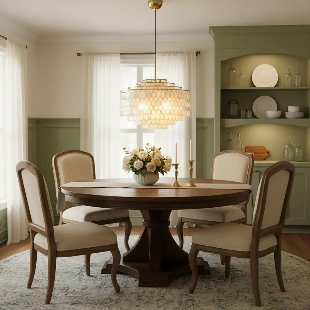 Luxury Capiz Shell Tiered Chandelier | wildoxy