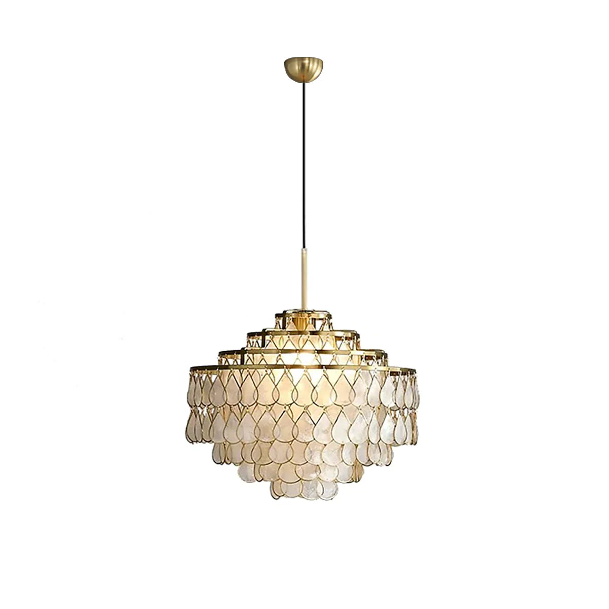 Teardrops Tiered Shell Chandelier | wildoxy