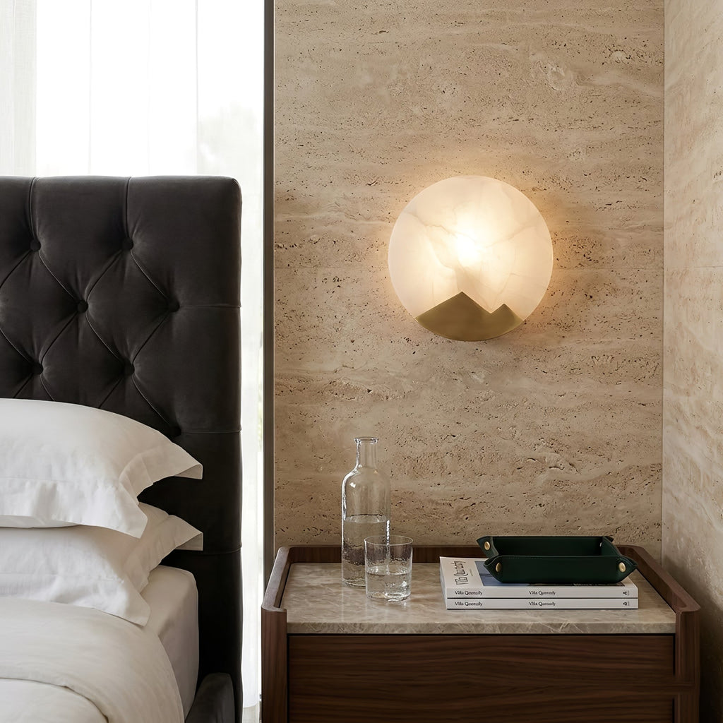 Luxury Copper Moon Alabaster Sconce | wildoxy