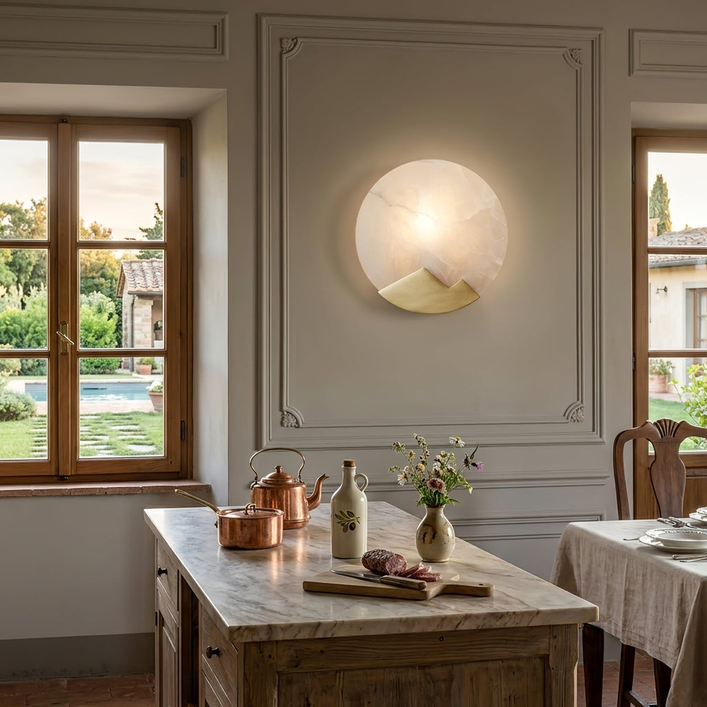 Luxury Copper Moon Alabaster Sconce | wildoxy