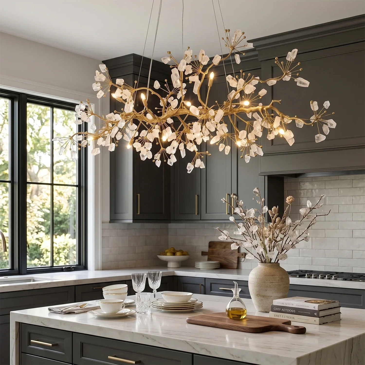 Luxury Glass Bloom Branch Chandelier | wildoxy
