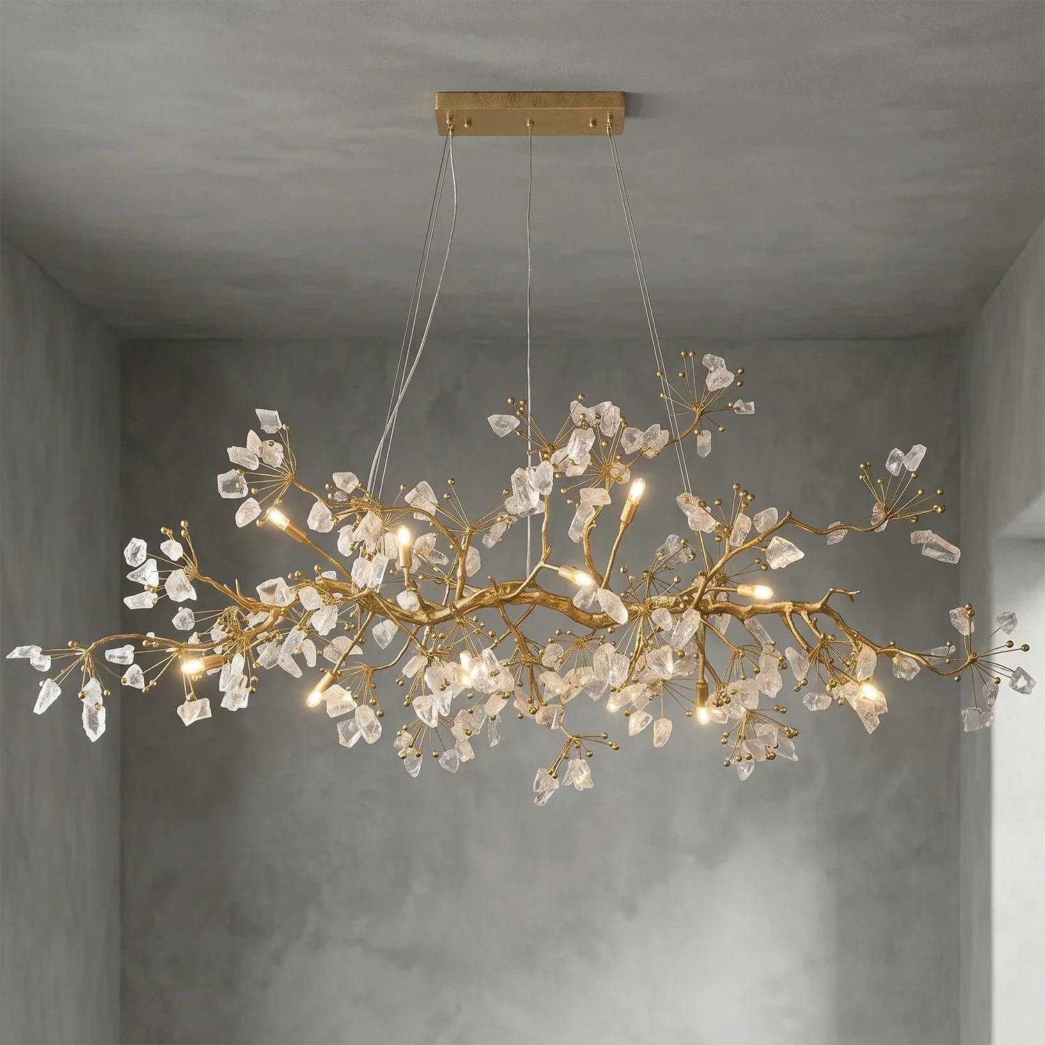 Luxury Glass Bloom Branch Chandelier | wildoxy