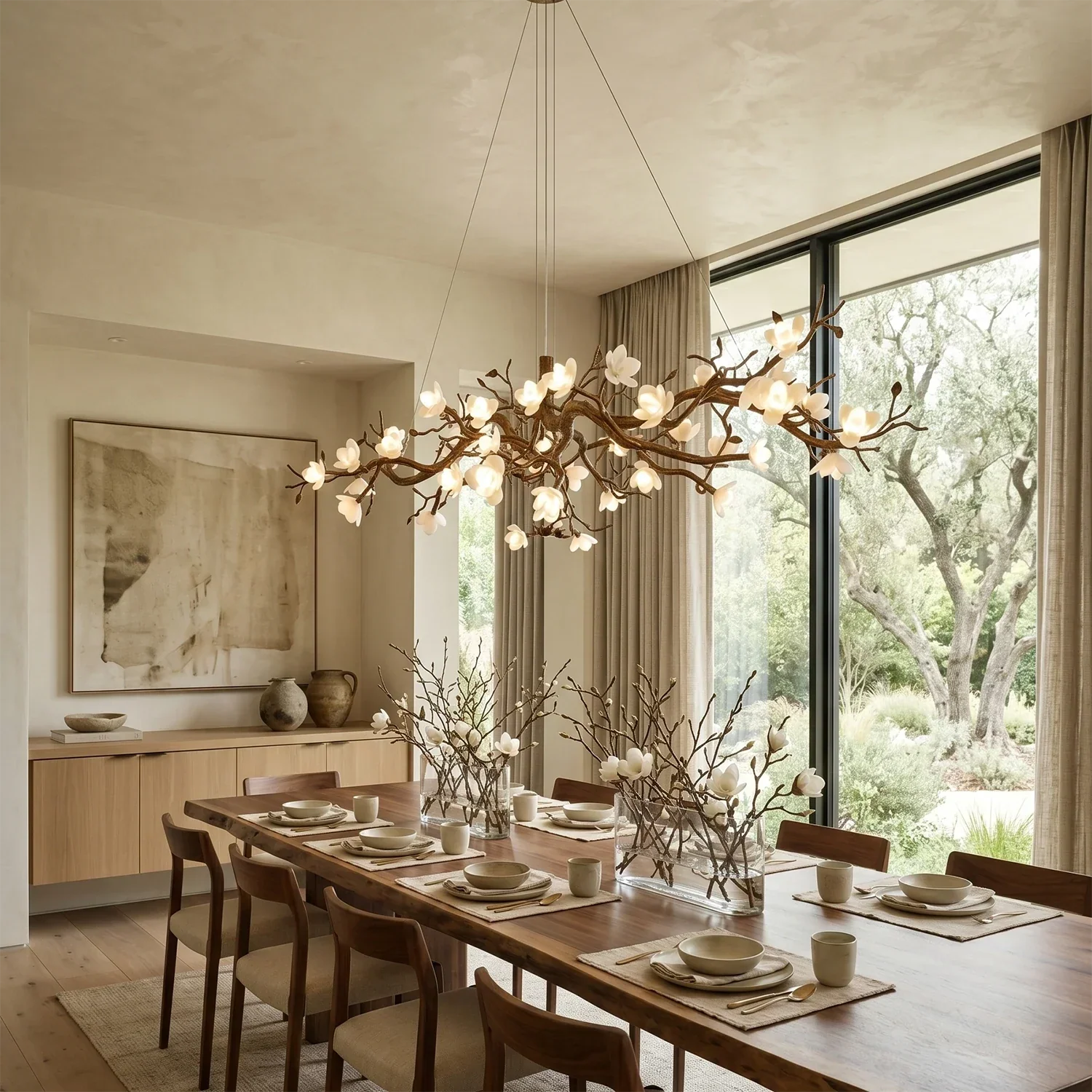 Magnolia Luxury Floral Branch Chandelier | wildoxy