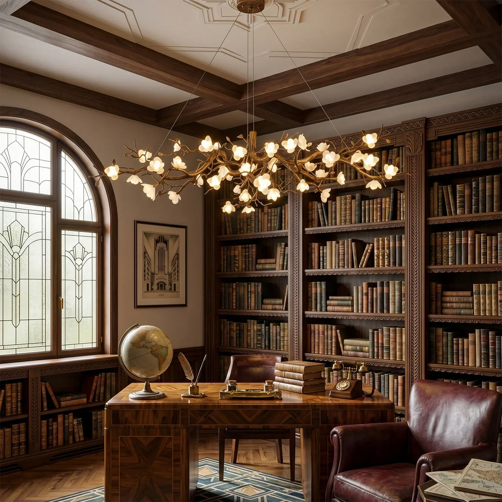 Magnolia Luxury Floral Branch Chandelier | wildoxy