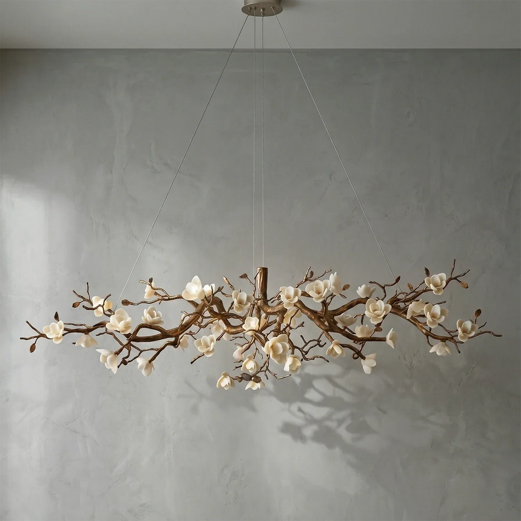 Magnolia Luxury Floral Branch Chandelier | wildoxy