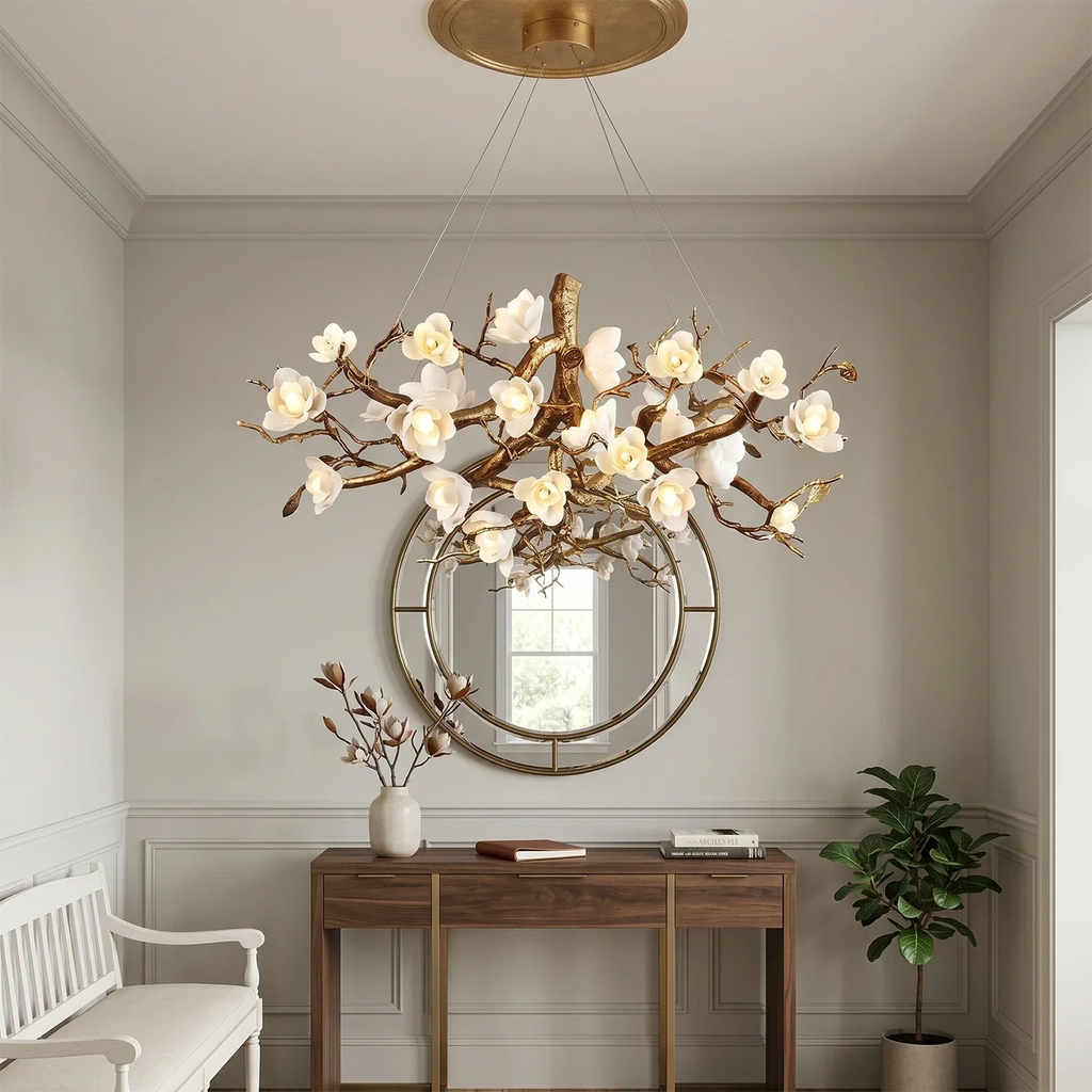 Magnolia Luxury Floral Branch Chandelier | wildoxy