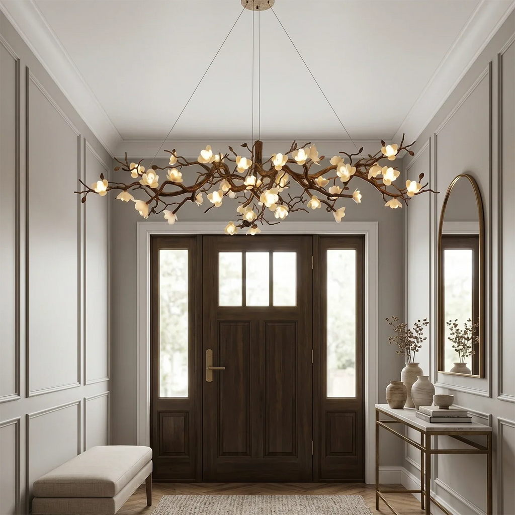 Magnolia Luxury Floral Branch Chandelier | wildoxy