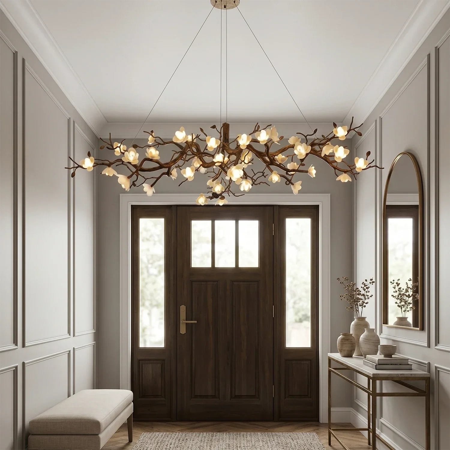 Magnolia Luxury Floral Branch Chandelier | wildoxy