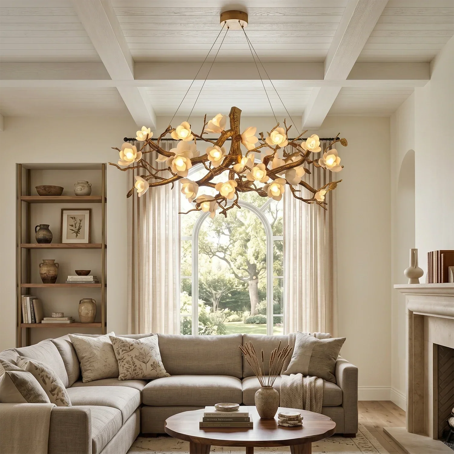 Magnolia Luxury Floral Branch Chandelier | wildoxy