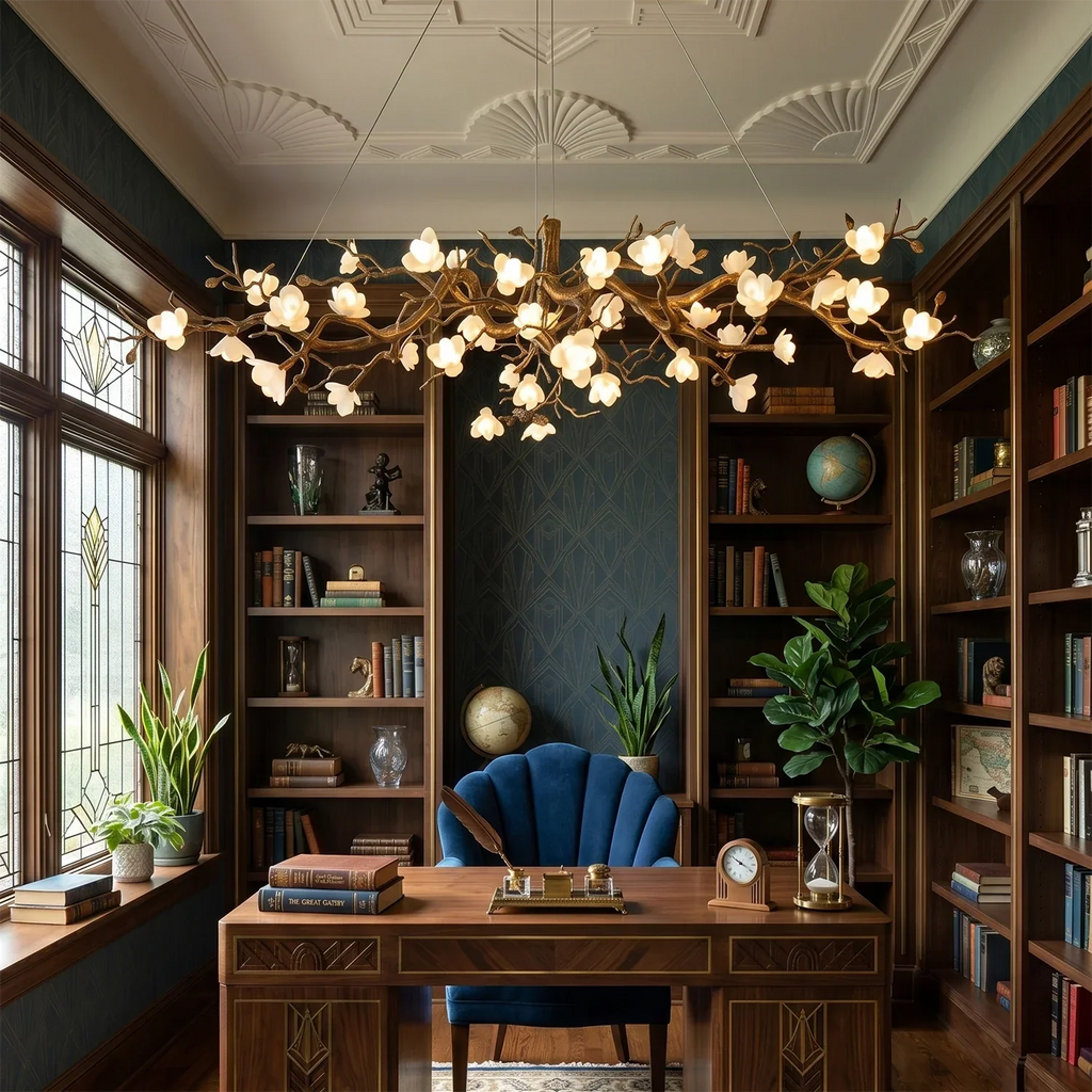 Magnolia Luxury Floral Branch Chandelier | wildoxy