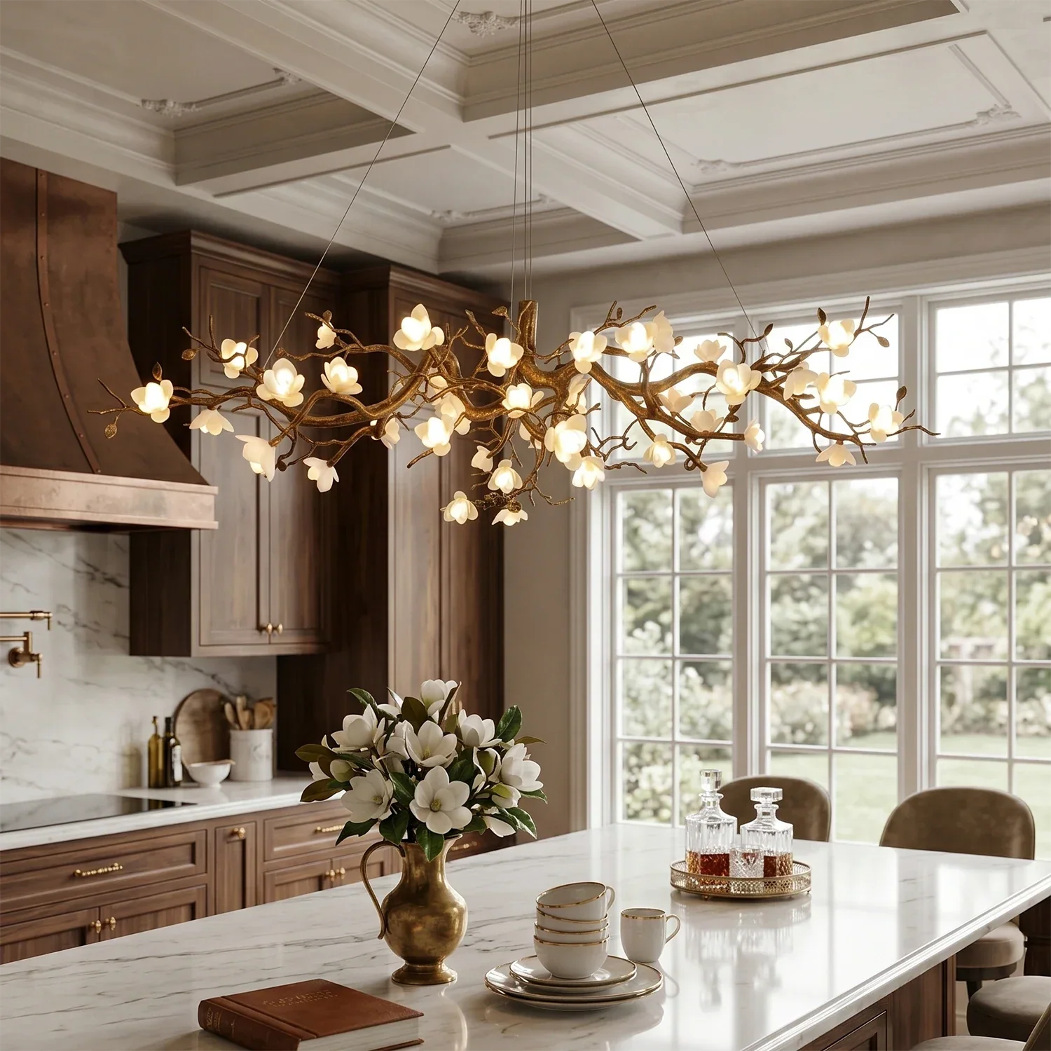 Magnolia Luxury Floral Branch Chandelier | wildoxy