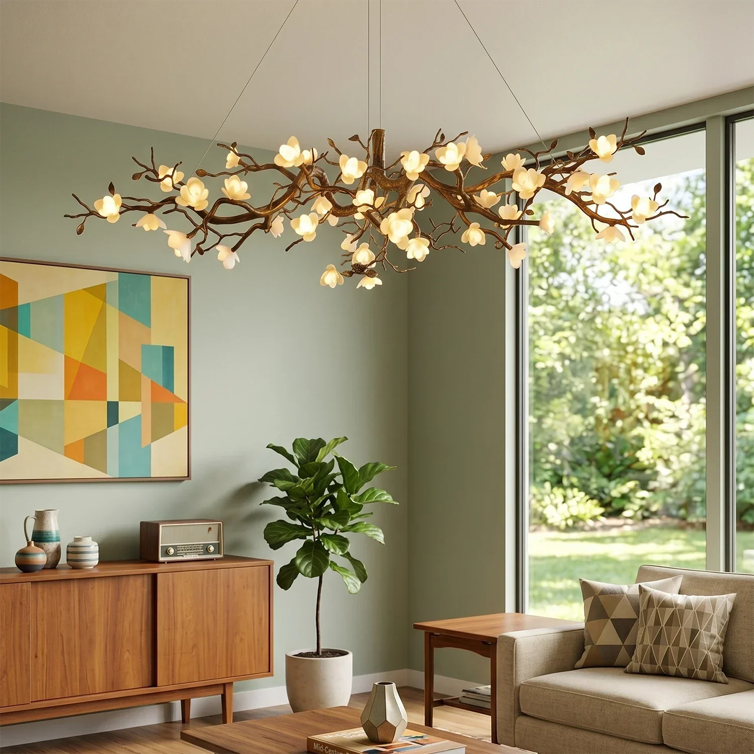Magnolia Luxury Floral Branch Chandelier | wildoxy
