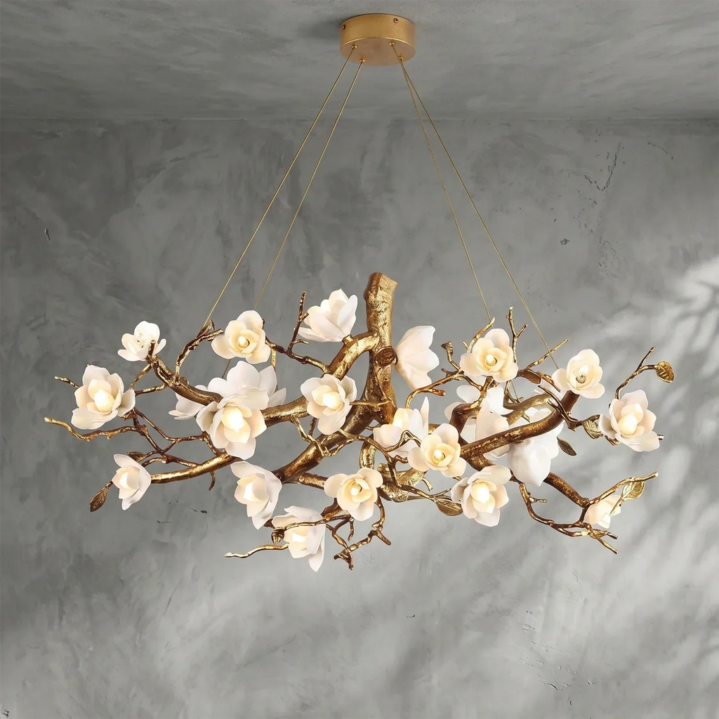 Magnolia Luxury Floral Branch Chandelier | wildoxy