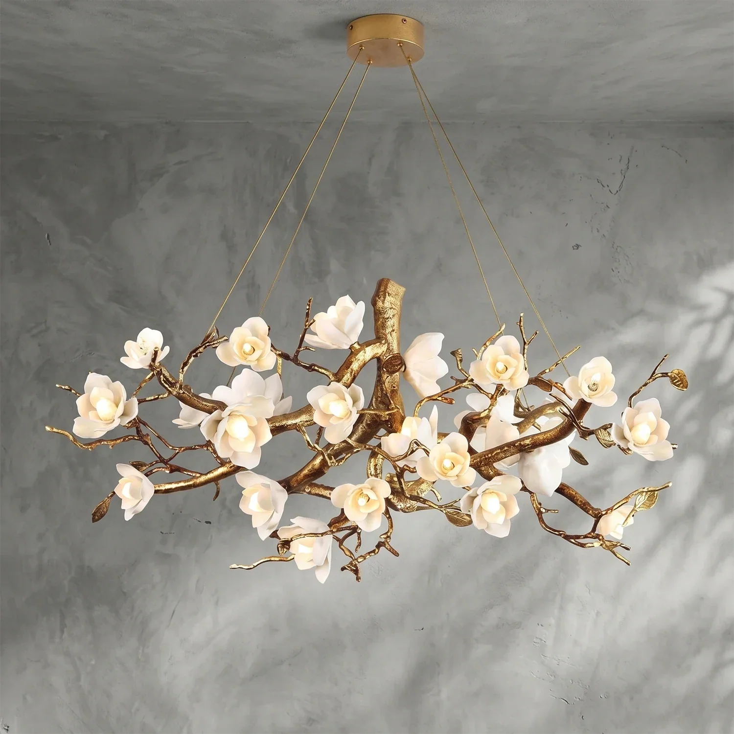Magnolia Luxury Floral Branch Chandelier | wildoxy