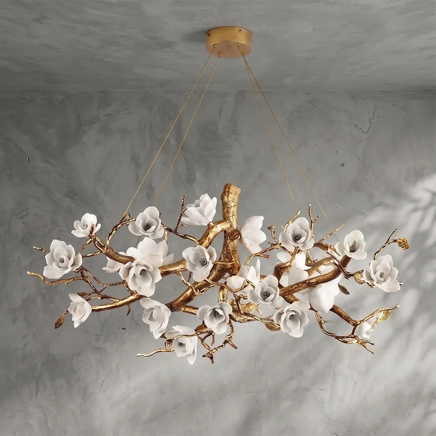 Magnolia Luxury Floral Branch Chandelier | wildoxy