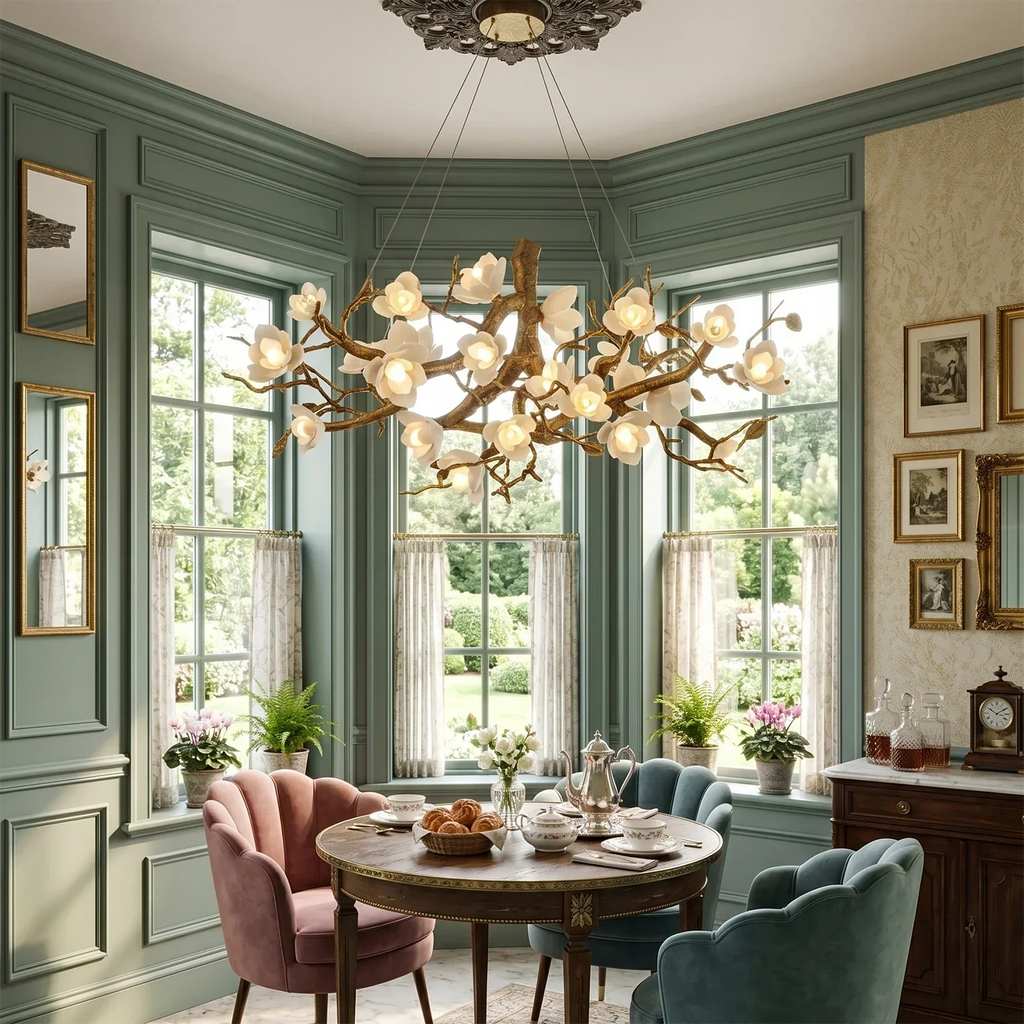 Magnolia Luxury Floral Branch Chandelier | wildoxy